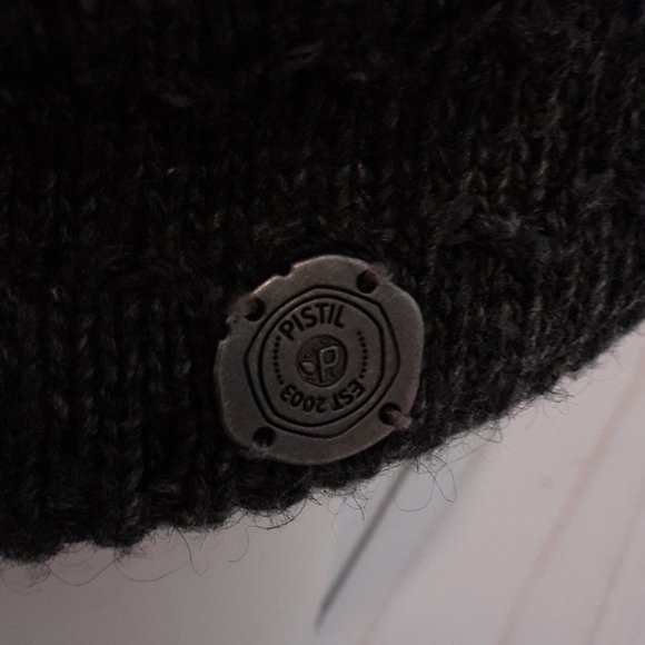 Pistil Cable Knit Brim Beanie Wool Blend Gray - Picture 7 of 10